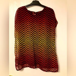 Multicoloured sleeveless blouse